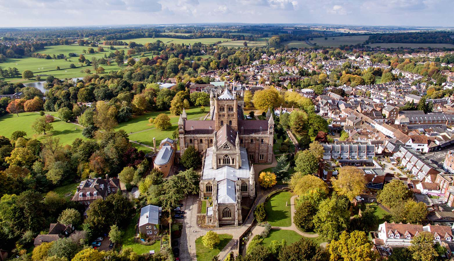 st albans abbey in hertfordshire.